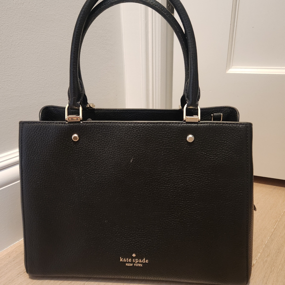 Kate Spade Black Leather Tote Bag